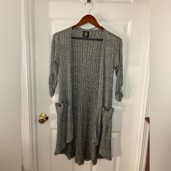 Bobeau gray knit open cardigan - size S - Picture 1 of 5